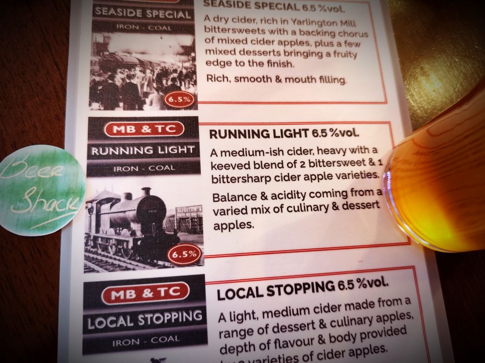 Running Light - a medium-ish cider.