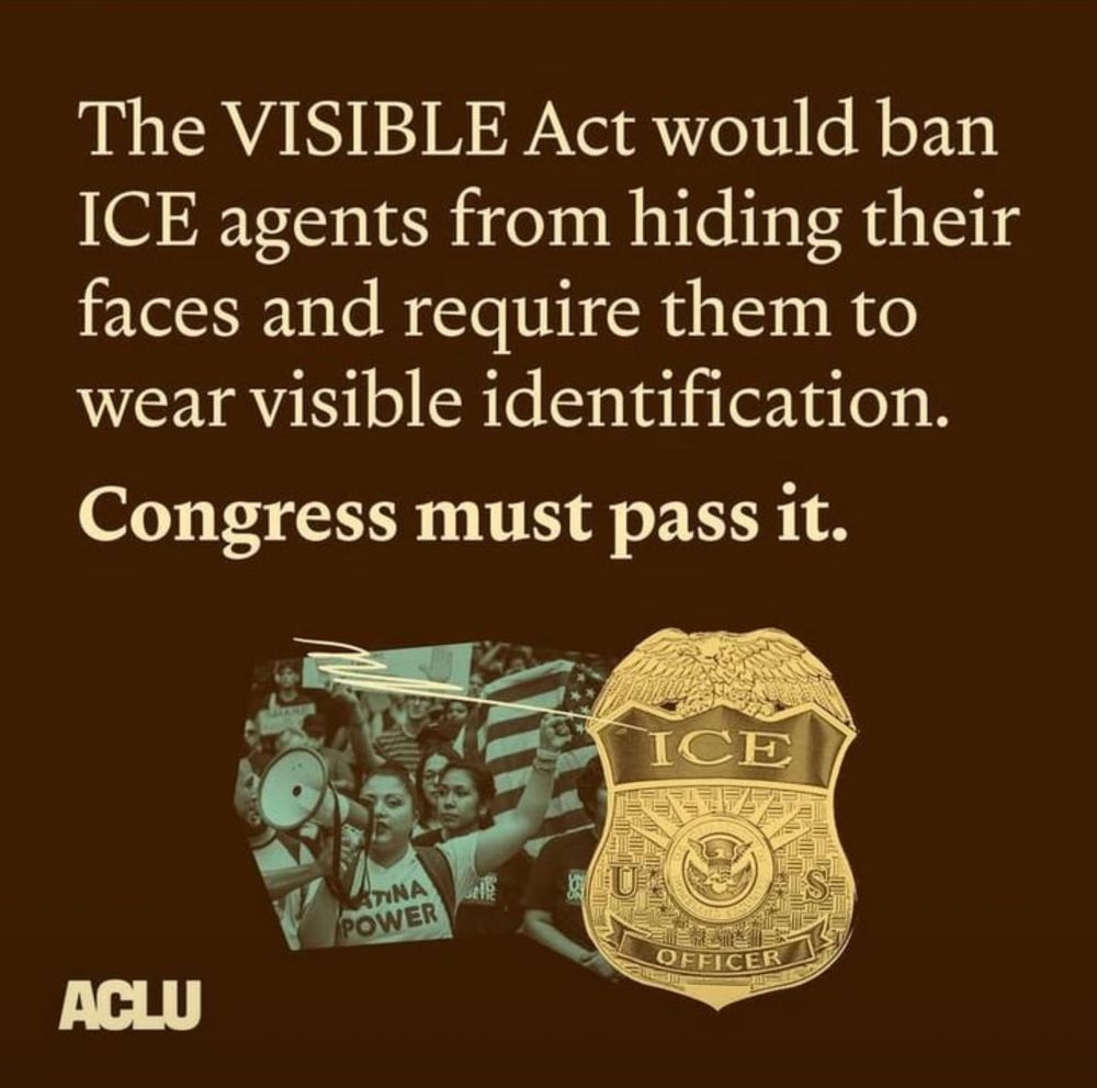 The VISIBLE Act would ban
ICE agents from hiding their faces and require them to wear visible identification.
Congress must pass it.