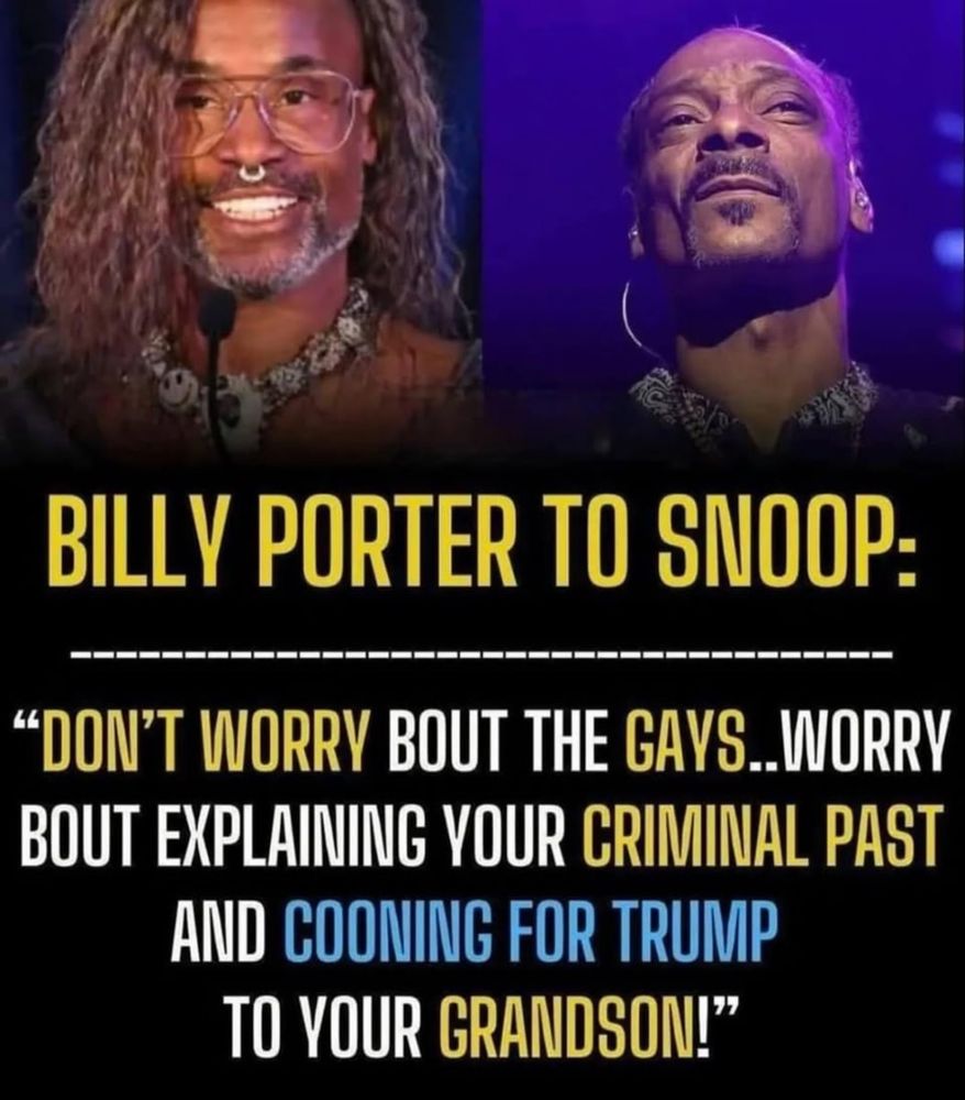 BILLY PORTER TO SNOOP: 
