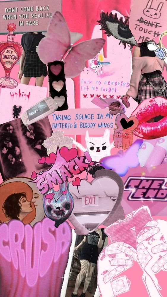 Pink theme collage
