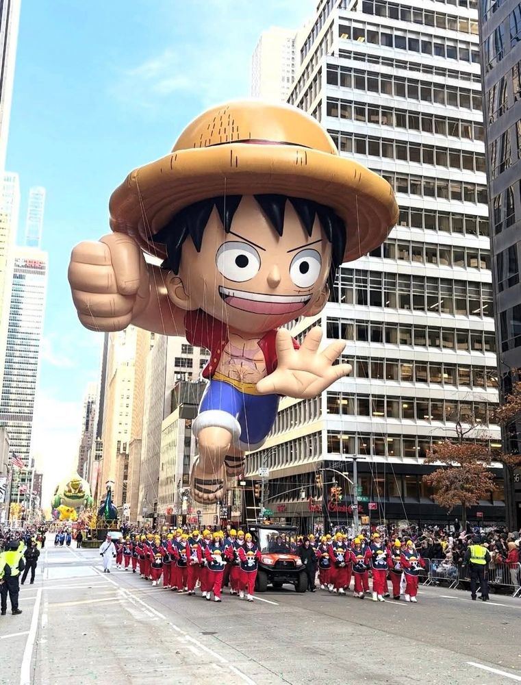 Monkey D. Luffy float for the 2025 Thanksgiving Parade.