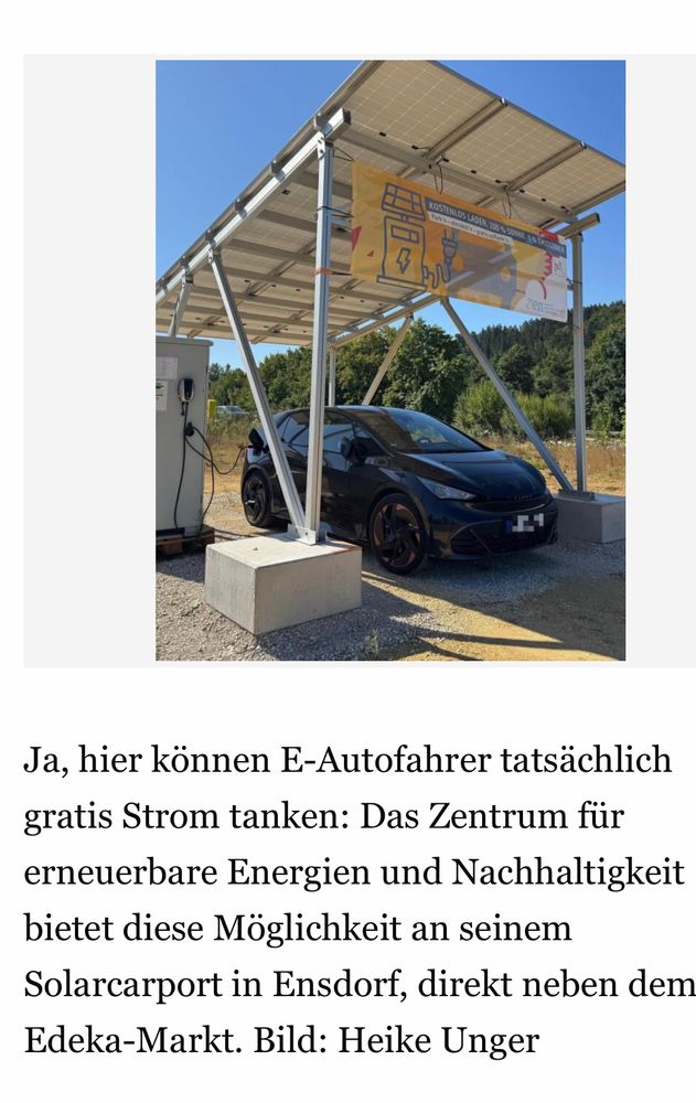 Mobiles Car-Port mit Solardach und Batteriespeicher. 