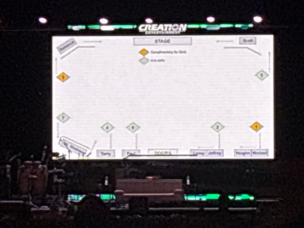 Empty stage with a sofa in the center