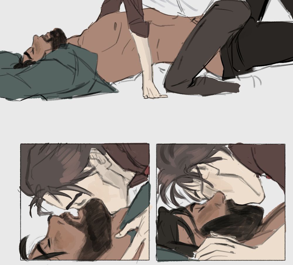 jayvik sketch wip of a small nsfw comic