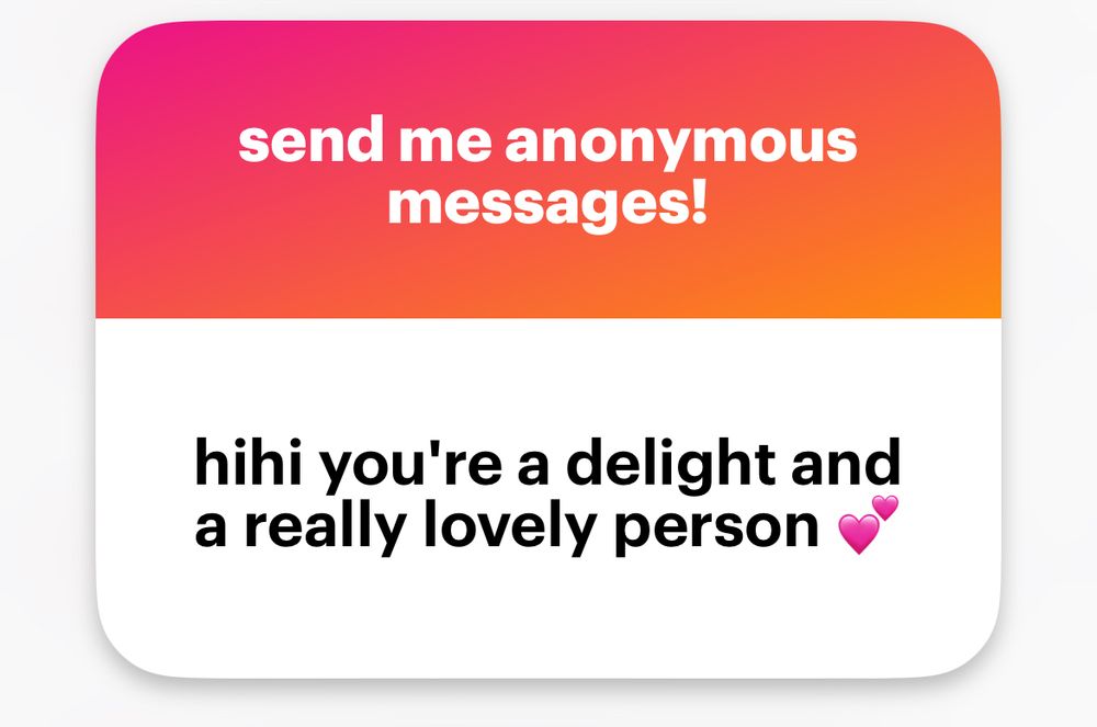 hihi you're a delight and a really lovely person