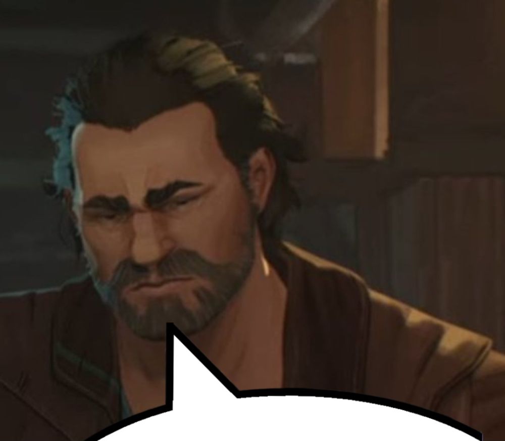 Vander with a speech bubble, implying he's saying the quoted text 