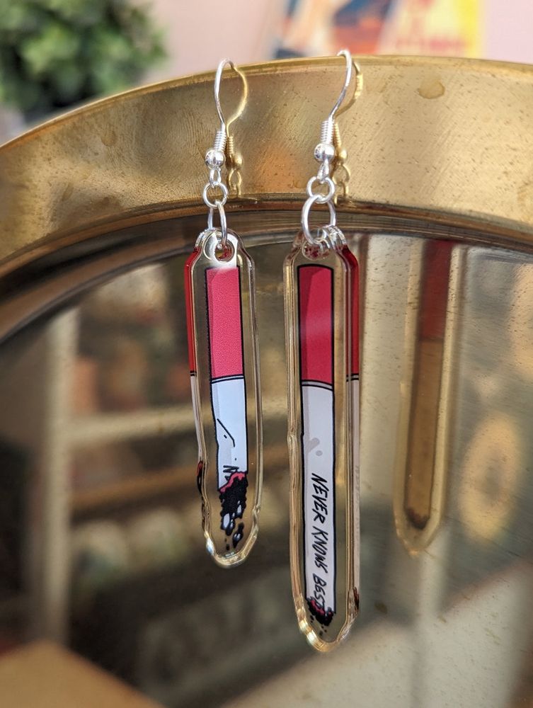 Cigarette earrings