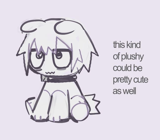 sitting plush of doggy