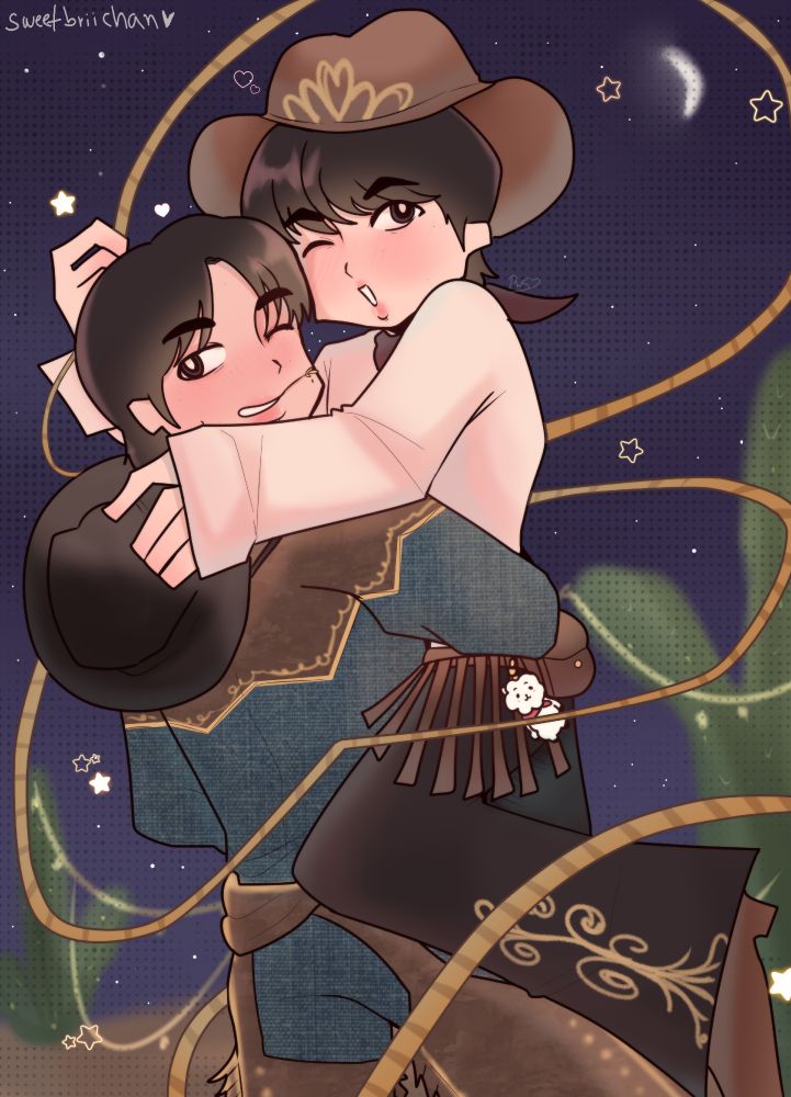 Namjin as cowboys this is highly inspired by Jin's song Rope-it.
