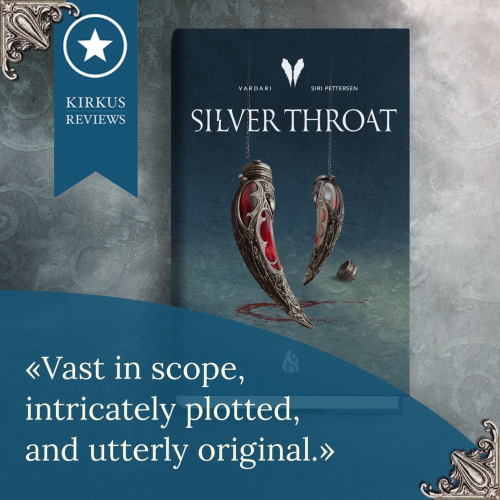 Silver Throat Book cover with Kirkus star and quote