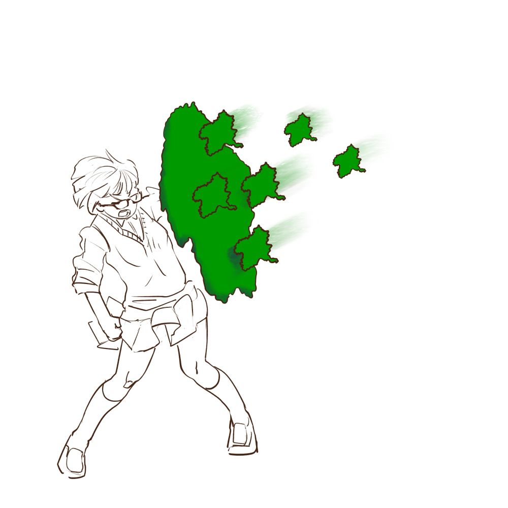 女子が襲いかかってくる群馬県の群れから栃木シールドで身を守っています