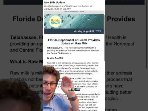 Raw milk consumption linked to 21 people getting sick in Florida. #milk #rawmilk #doctor