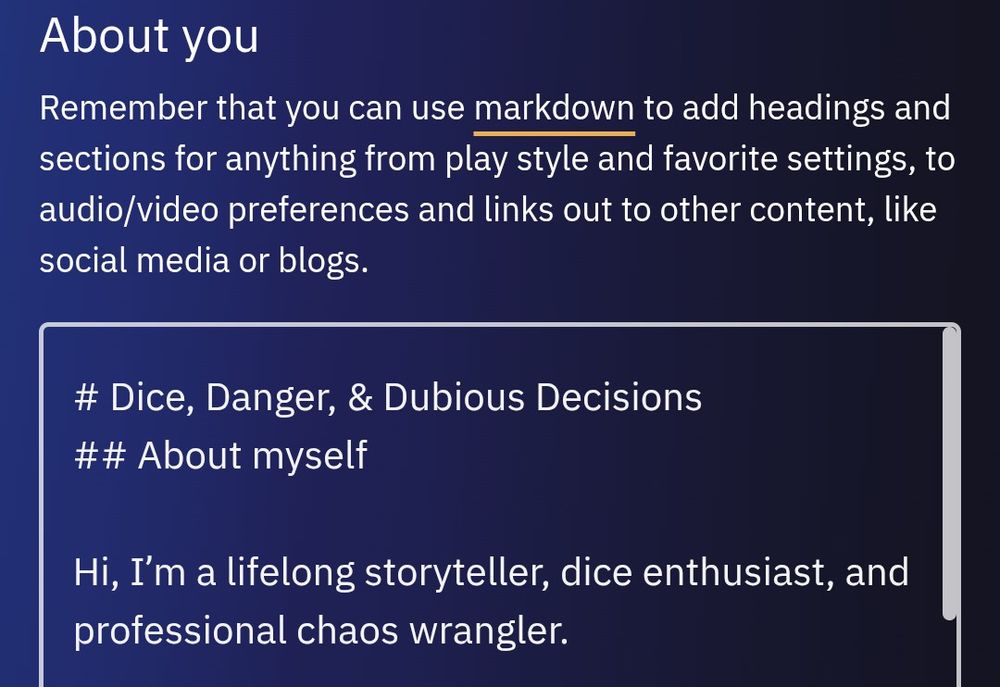 An example of the editor view for Sqyre profiles to illustrate markdown headings.