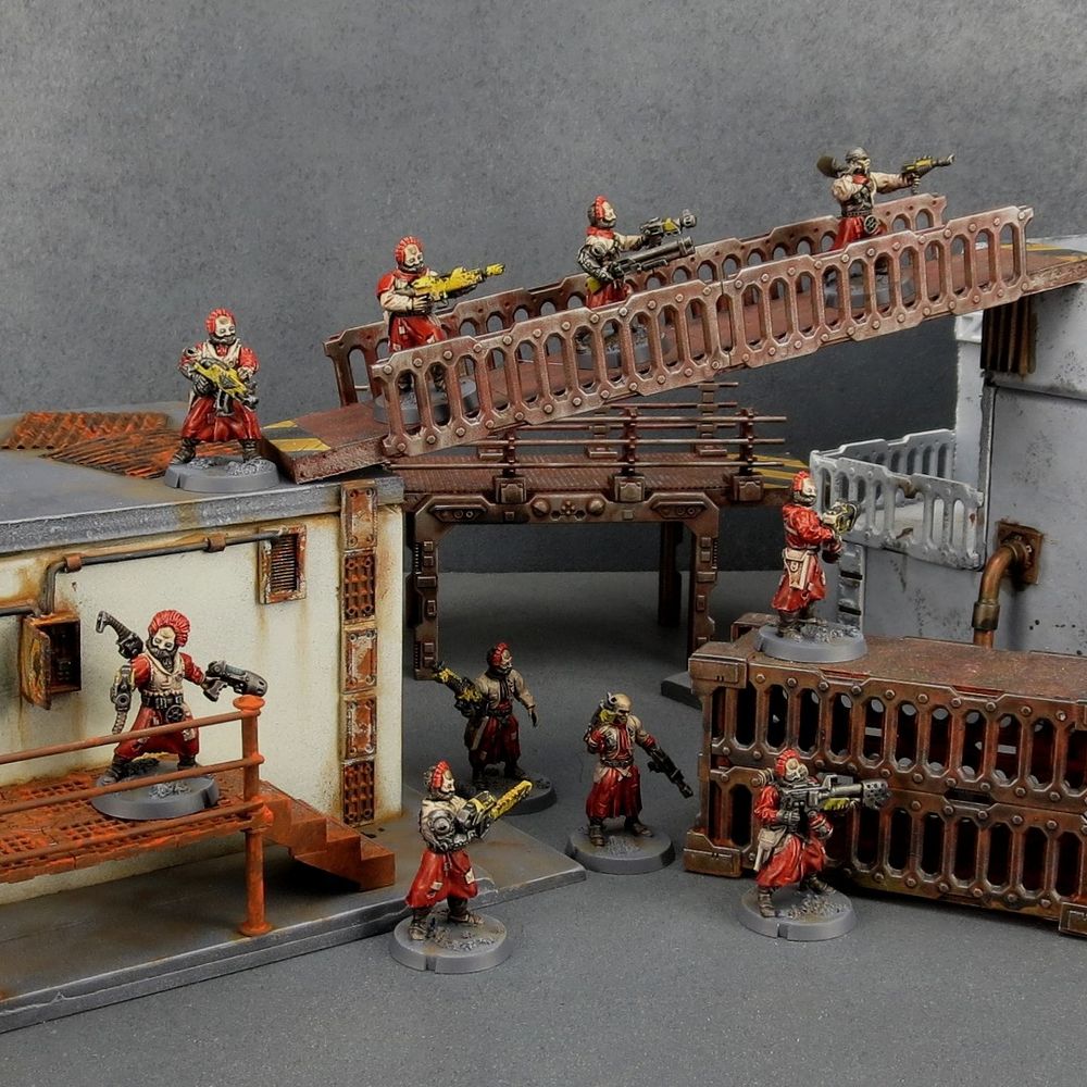 Kitbashed Cawdor gang for oldschool Necromunda