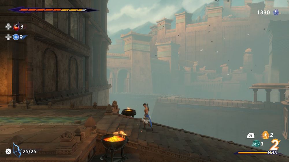 Sargon walking through a stage in Prince of Persia: The Lost Crown.