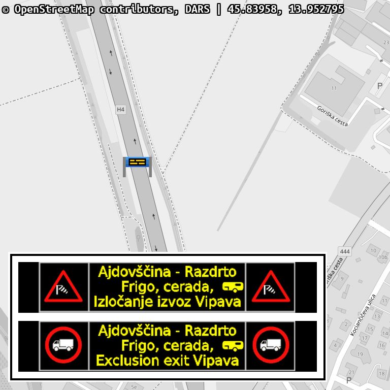 Strojno prebrana vsebina:

Pe,
Ajdovscina - Razdrto
Frigo, cerada, Go
Izlocanje izvoz Vipava
Ajdovscina - Razdrto
Frigo, cerada, Go
Exclusion exit Vipava