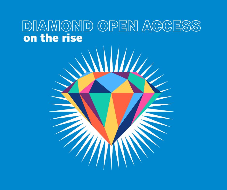 "Diamond Open Access on the rise" above multicolored diamond.