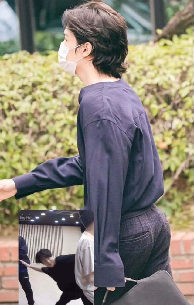 a picture of Min Yoongi. from the back.