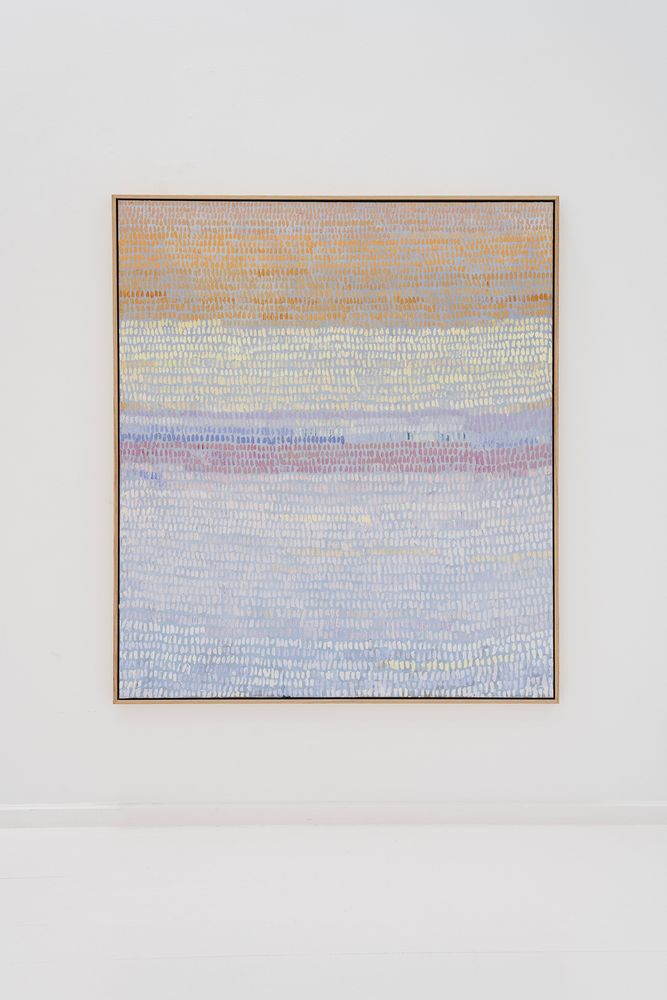 "Luz en piscina, 2024" painting by Maria Yelletisch