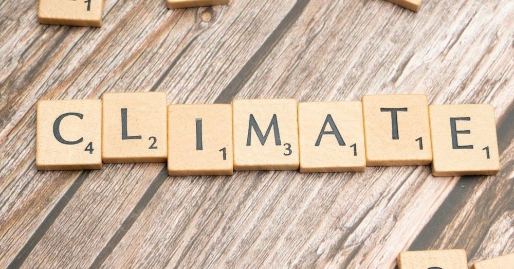 Scrabble tiles on a table that spell out CLIMATE. Photo by Markus Winkler on Unsplash