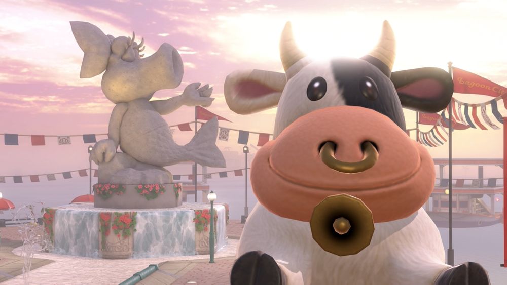 Image from Mario Kart World featuring Cow