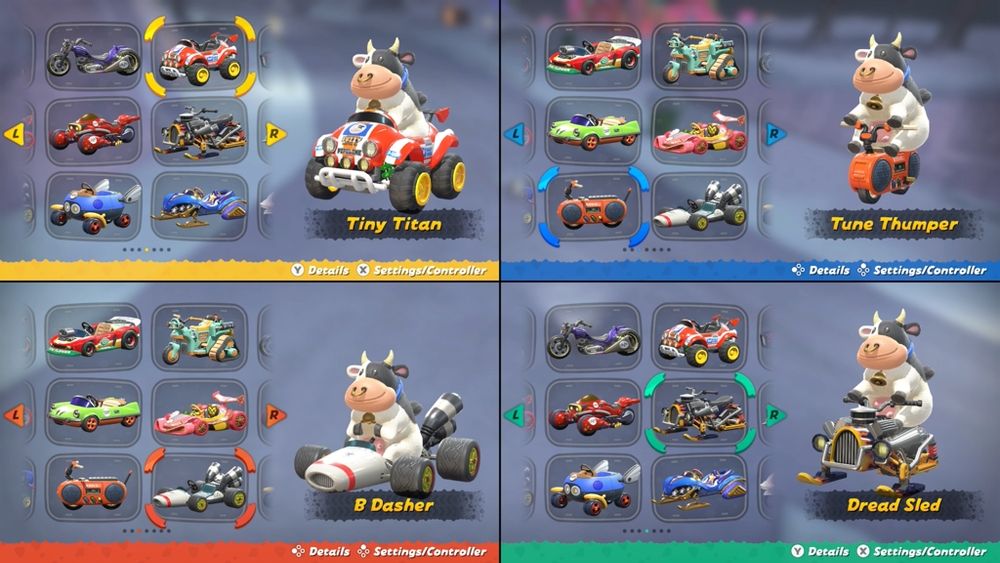 Image from Mario Kart World featuring Cow
