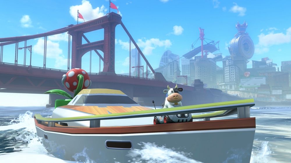 Image from Mario Kart World featuring Cow