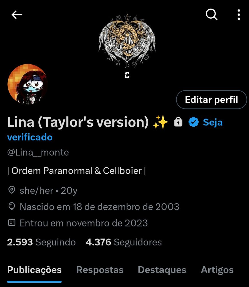 Print do meu perfil no twitter