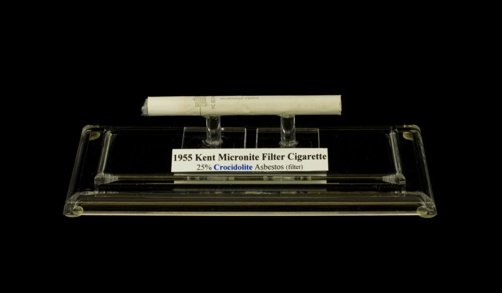 Kent cigarette with a blue asbestos filter.