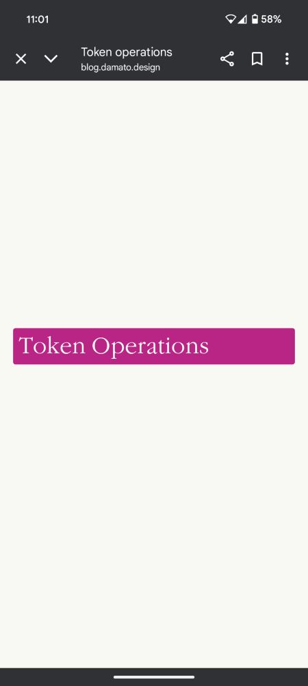 Donnie's blog website only shows 1 line of text. The rest is blank.