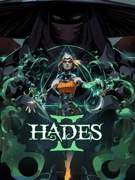 The cover of Hades II, showing the, some might say, equally sexy Melinoë, Princess of the Underworld, and daughter of Hades surrounded by a blue-ish background.