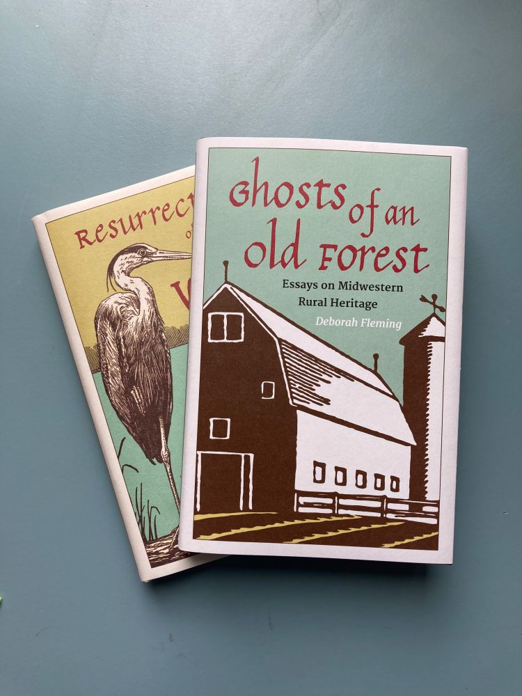 Covers of Ghosts of an Old Forest and Resurrection of the Wild, with barn