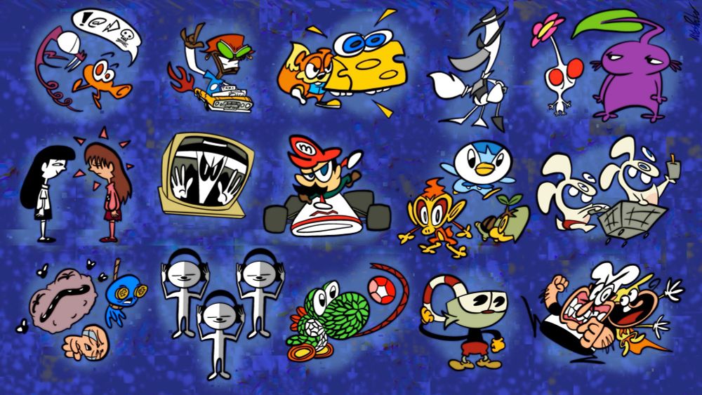 Q*Bert
Crazy Taxi
Conker
Cel Damage
Pikmin 2
Yume Nikki
Spy vs Spy 2005 for Xbox
Mario Kart DS
Pokémon Platinum
Rabbids Go Home
Binding of Isaac
Rhythm Heaven
Yoshi's Woolly World
Cuphead
Pizza Tower