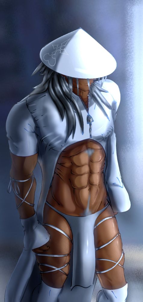 Xemnas from Kingdom Hearts with his abs out lmao