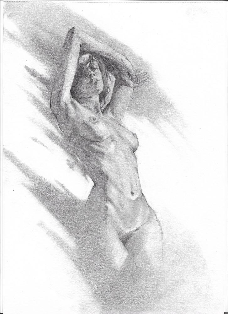 Figure drawing in graphite