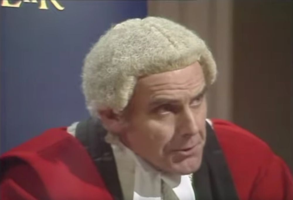A judge from ‘Crown Court’ (1973).