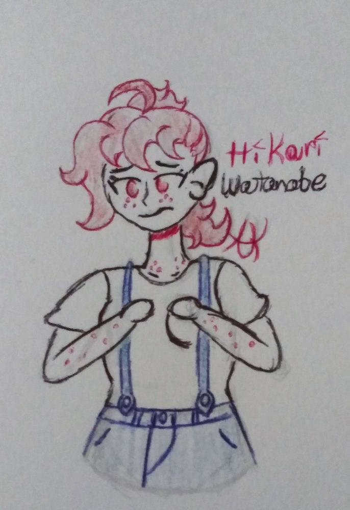 My 25 yr old human character, Hikari Watanabe, also from my Godzilla story, "The Dragon God"