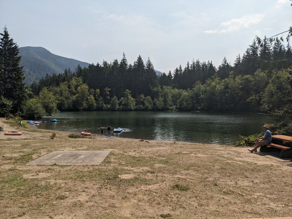 A small, secluded bay at Hicks Lake, BC.