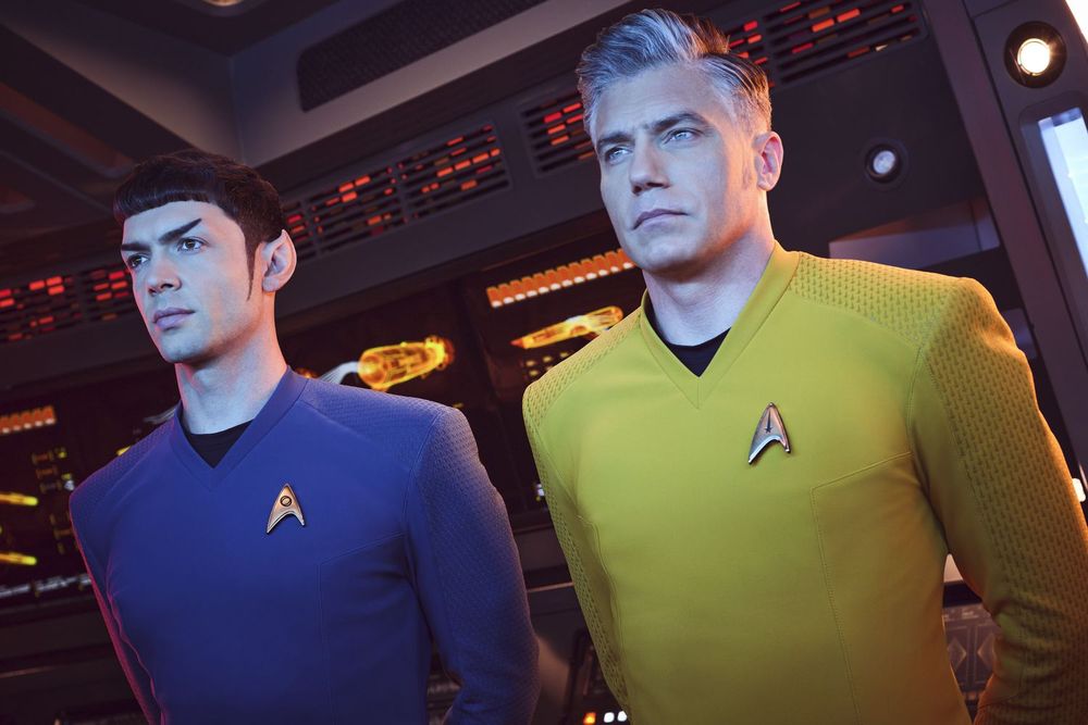 Spock and Capt Pike sport excellent hair styles. 