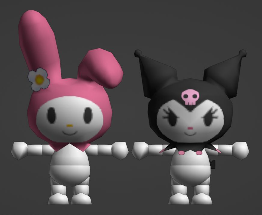 my melody and kuromi from sanrio 