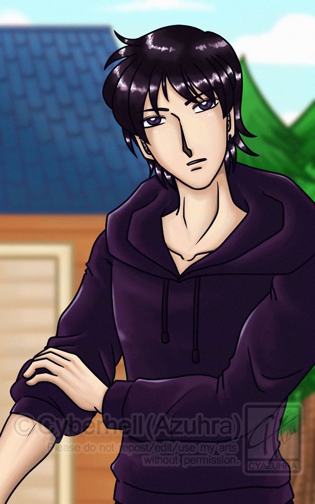 I just had to try and draw Sebastian as I’ve been playing SV again and of course I picked Sebs as the husbando hurhurhur 🥰 still need to practice more drawing the SV characters 😵‍💫