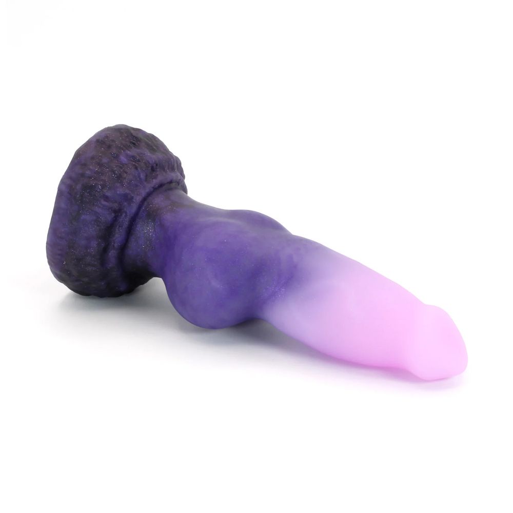 Dark purple to light pink direwolf knot dildo