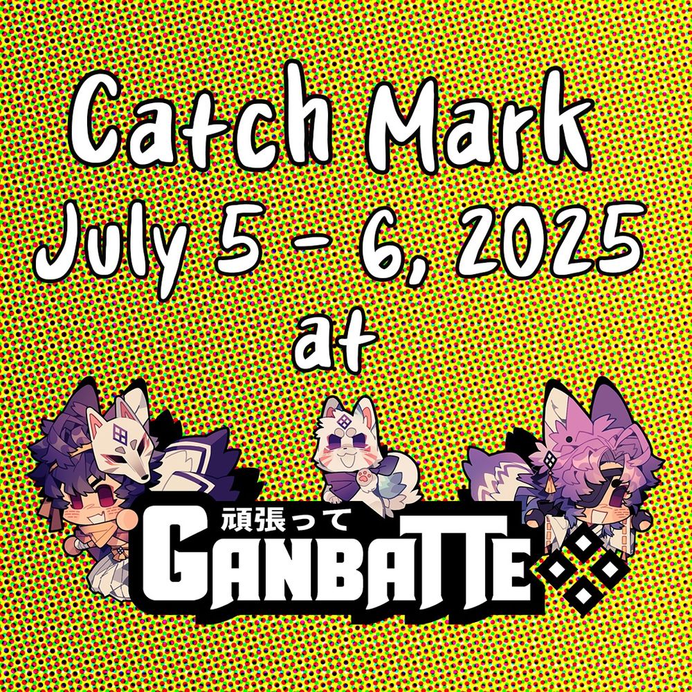 A graphic depicting how Mark will be a creator guest at the 2025 edition of Ganbatte Con