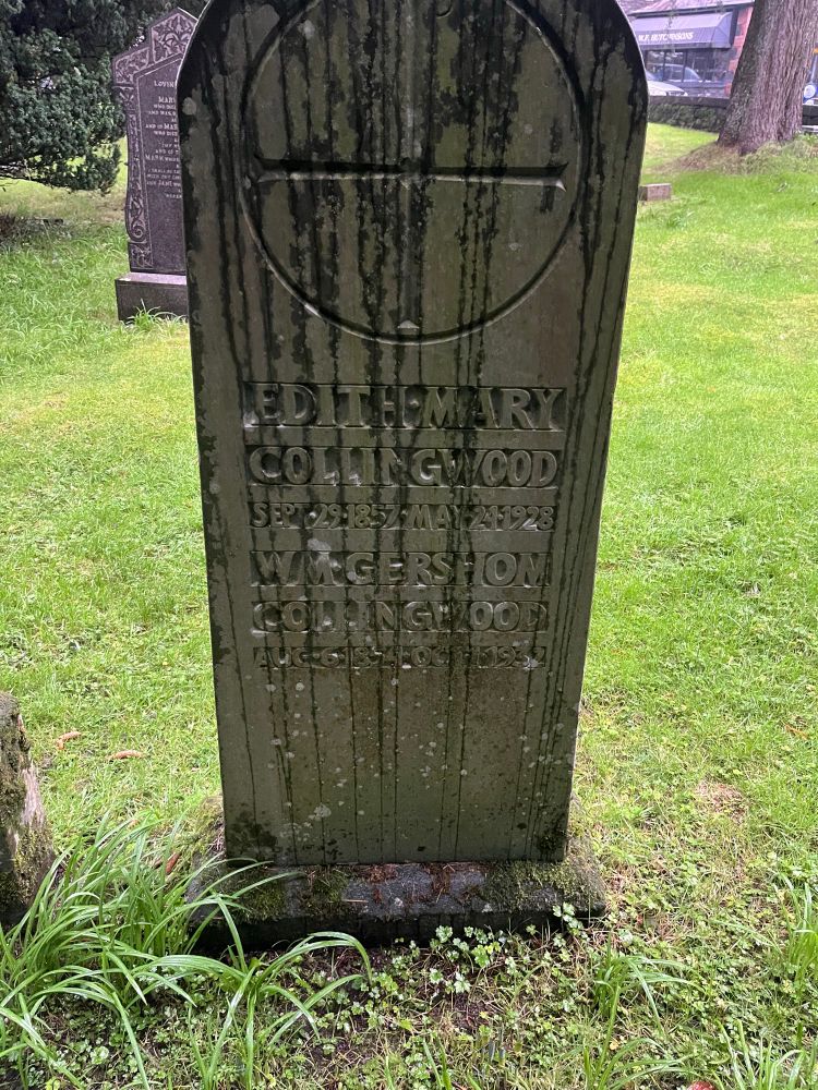 Grave of Edith and WG Collingwood.
