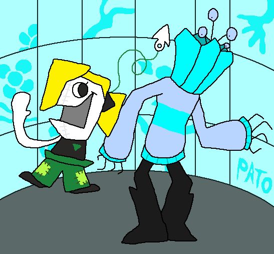 wipston waving around while warner is freaking out.