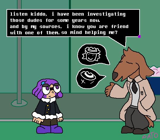 blues and guri talk on the streets of the town.
blues wants guri to help him with the midnight crew case because she is friends with persey, so maybe he could finally decipher who is the boss of the gang.
but guri doesnt seem very interested on this.