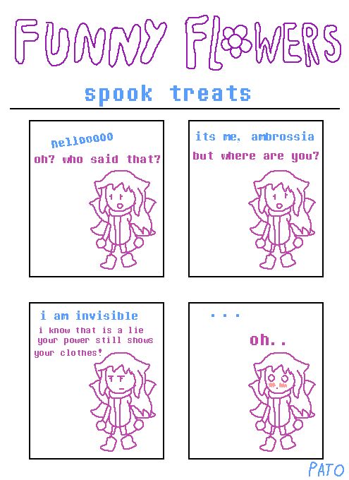 fayette goes to visit ambrosia but she is on invisible mode.
fayette doesnt believe her because the clothes dont turn invisible....then she realized XD