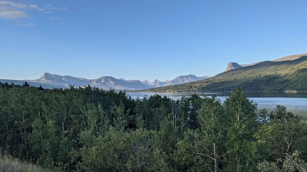 This is where the Northern Tier route really started to get interesting.  The view while approaching the Glacier Mountains from the east.
