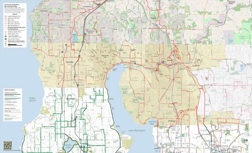 Screen-resolution preview of the Greater Northshore Bike Connector Map