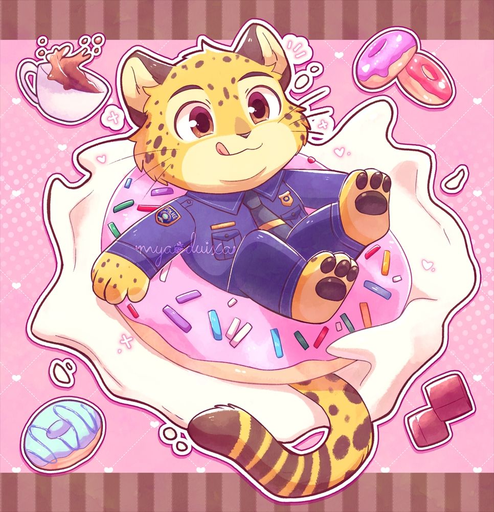 Benjamin Clawhauser and donuts